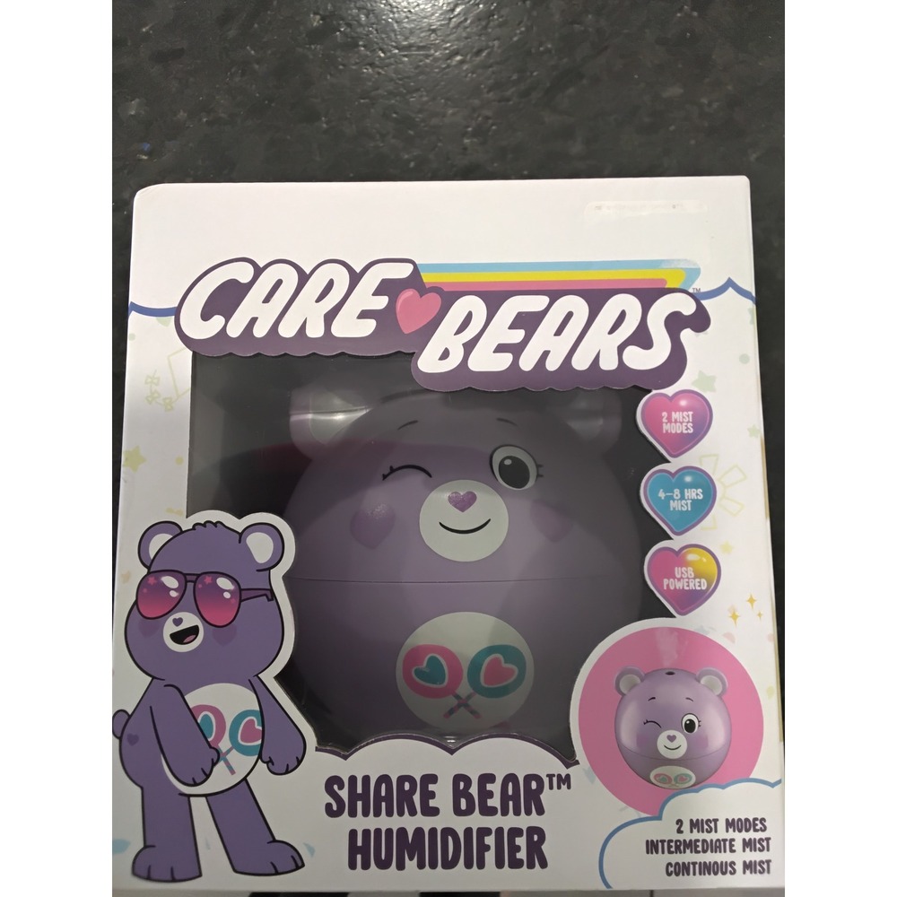 Care‎ Bears Share Bear Humidifier Purple USB Powered 2 Mist Modes Ultrasonic